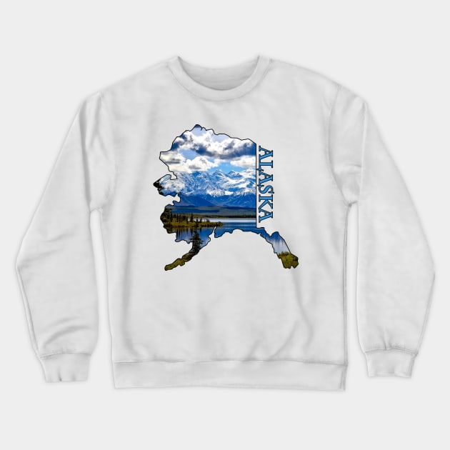 State of Alaska Outline Crewneck Sweatshirt by gorff